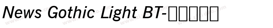 News Gothic Light BT字体转换